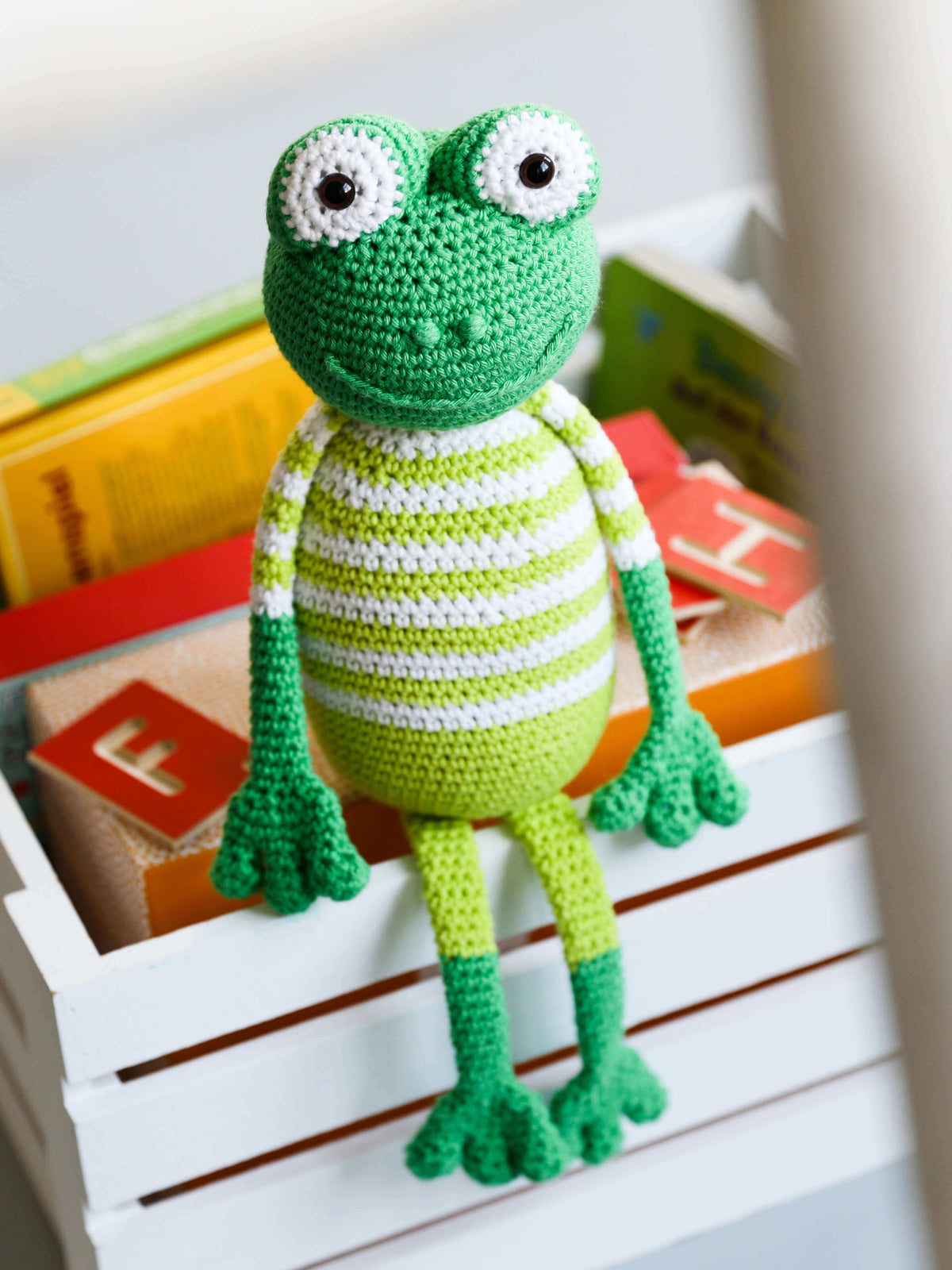 Häkelanleitung Freddy Frosch
