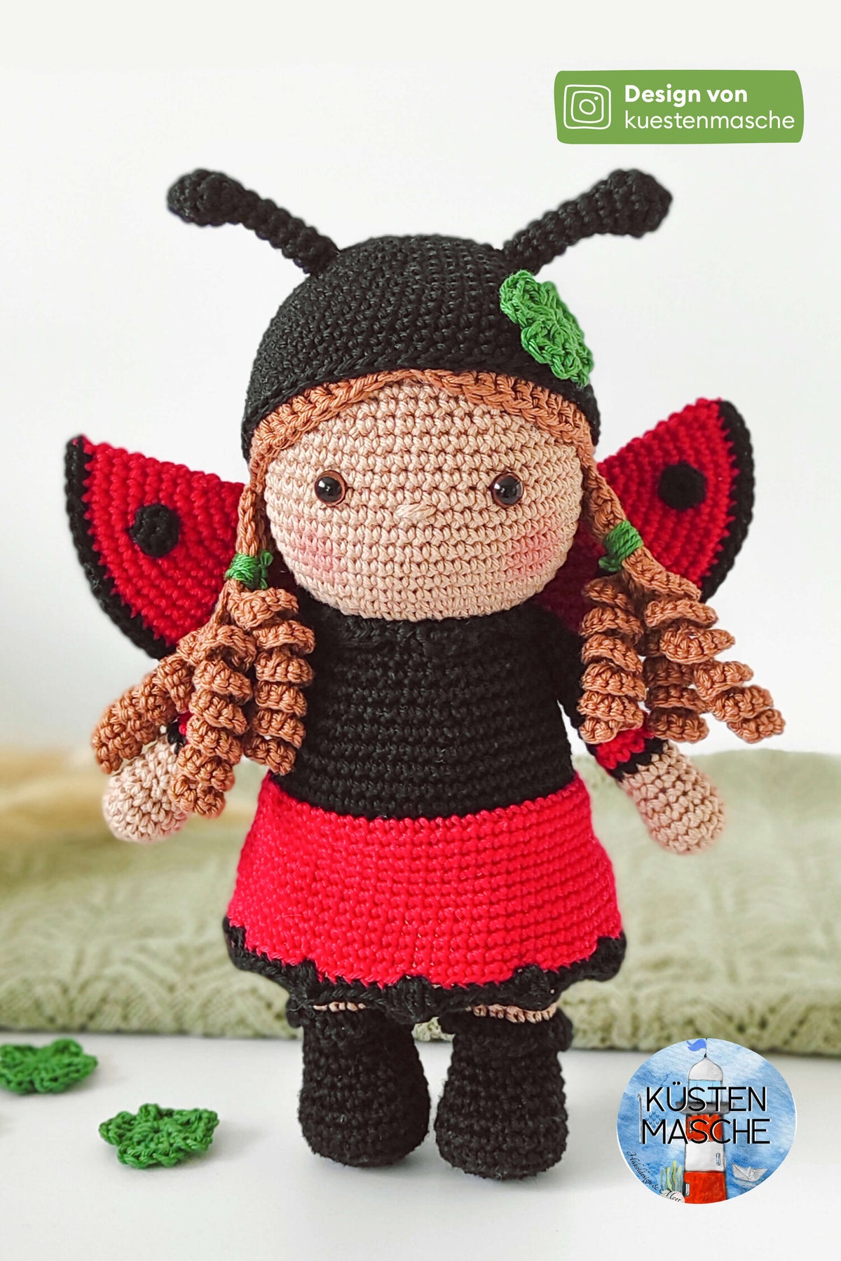 Amigurumi Marienkäfermädchen Marieke