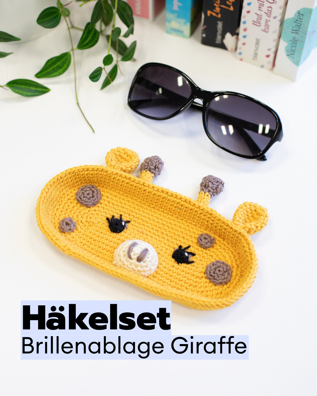 Häkelset Brillenablage Giraffe