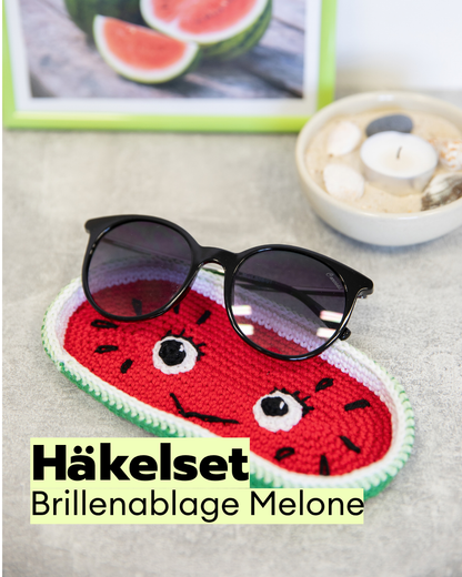 Häkelset Brillenablage Wassermelone