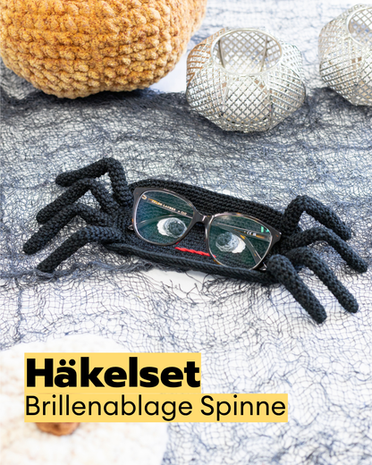 Häkelset Brillenablage Spinne