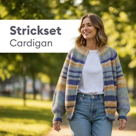 Strickset Luminosa Cardigan mit Farbverlauf Top-Down