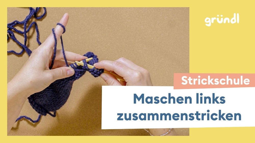 Maschen links zusammenstricken