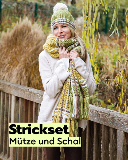Strickset Mütze und Schal