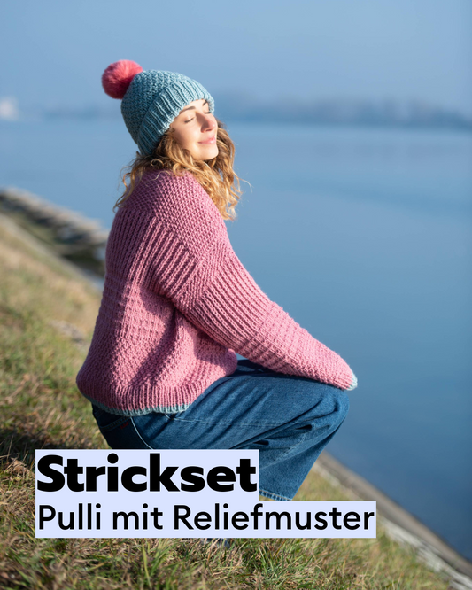 Kit de tricot Pull Sylt avec motif en relief