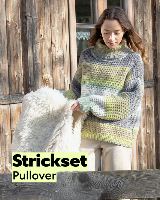 Kit de tricot Pull à motif de mailles glissées