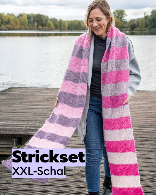Strickset XXL-Schal Alpaca-Merino