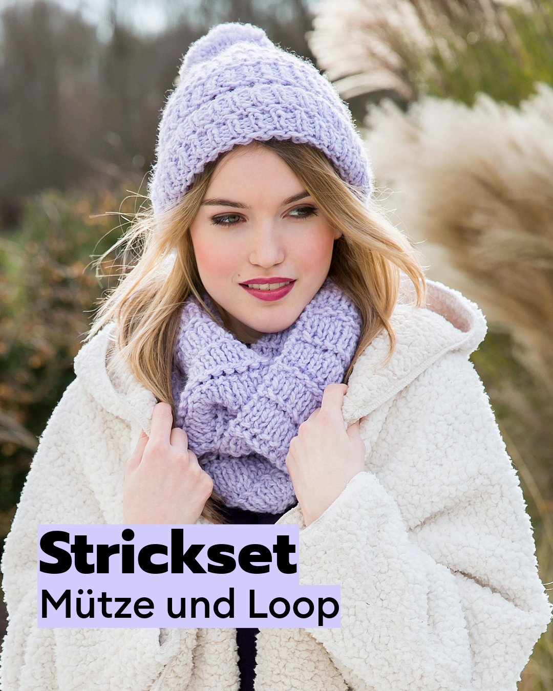 Strickset Mütze und Loop