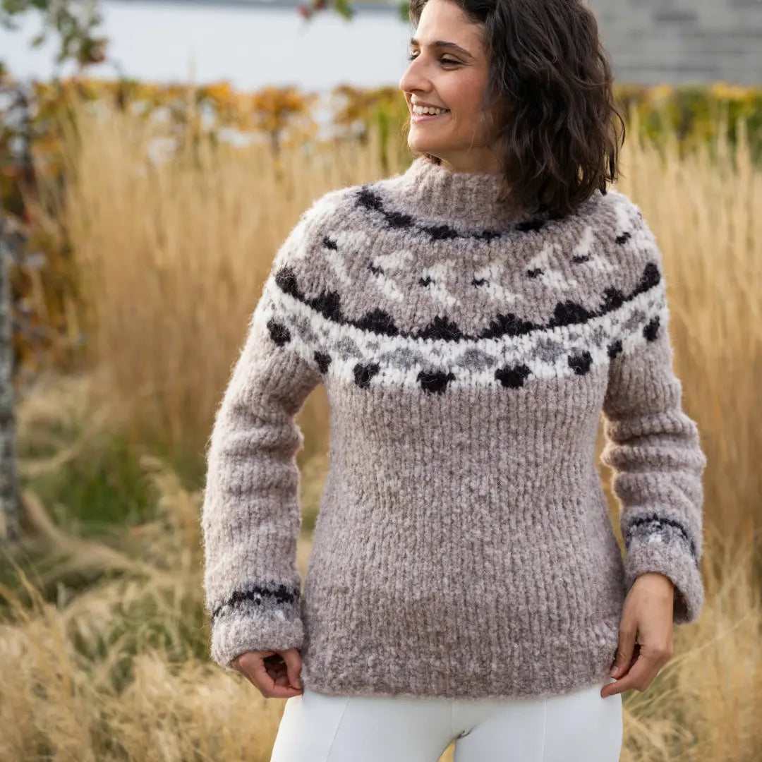 Knitting set jacquard sweater top down