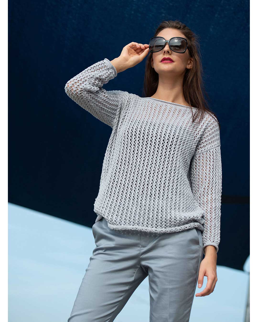 Anleitung Pullover im Lochmuster