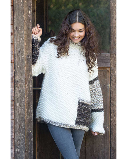 Sweater with pearl pattern