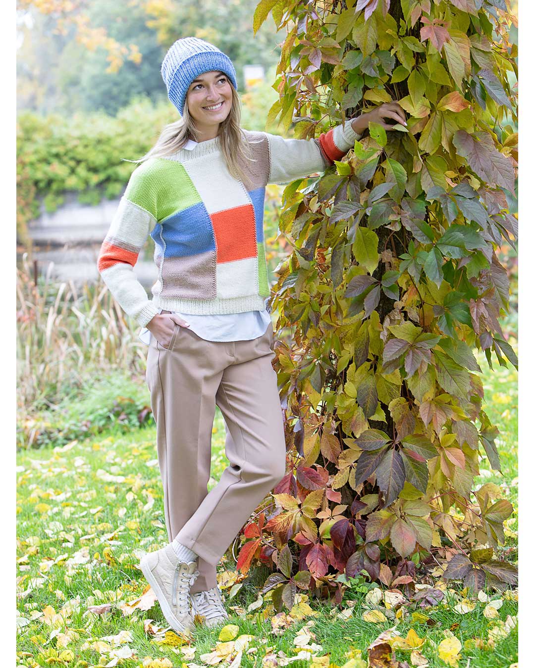 Colour-blocking pullover