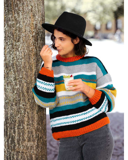 Sweater with stripes
