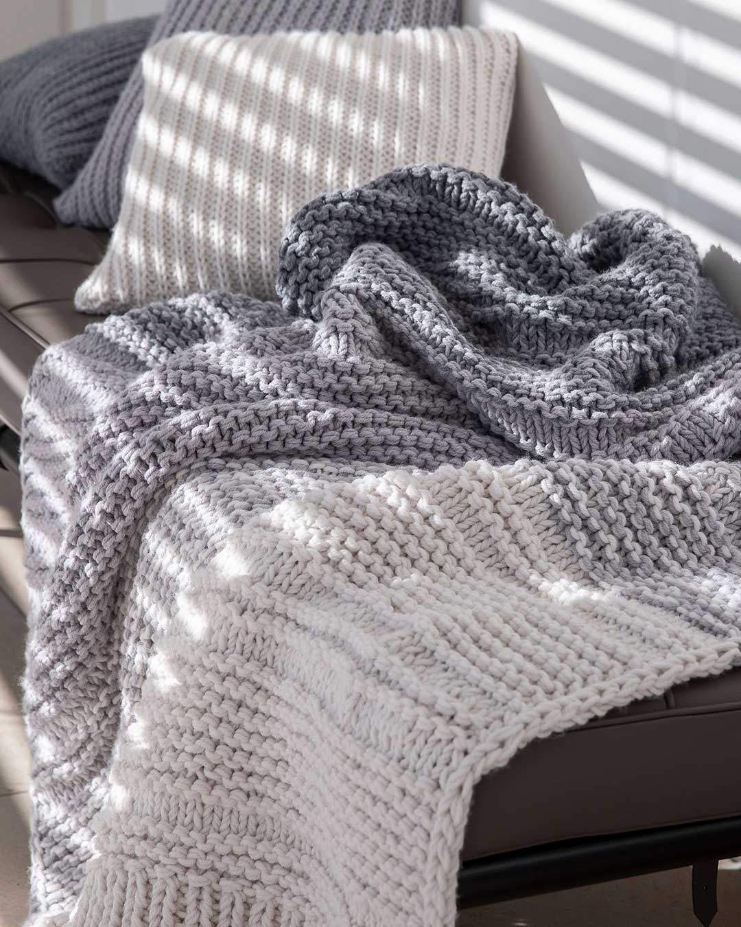 Decke 2-fädig gestrickt