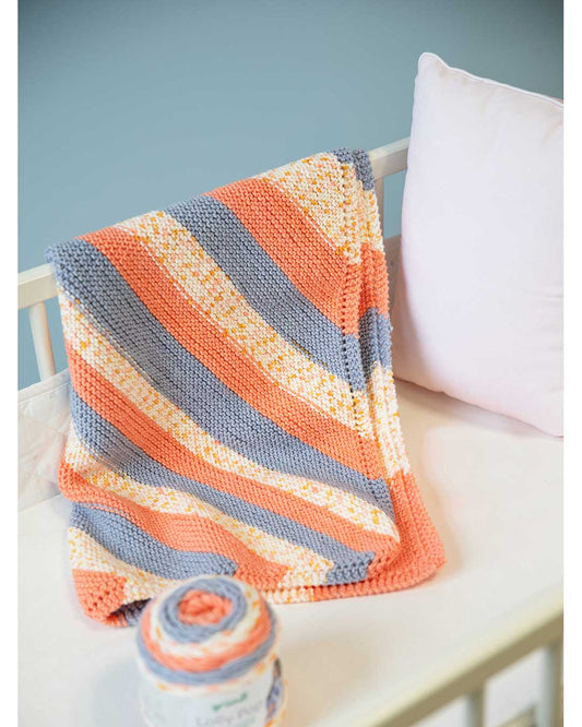 Anleitung Babydecke diagonal gestrickt