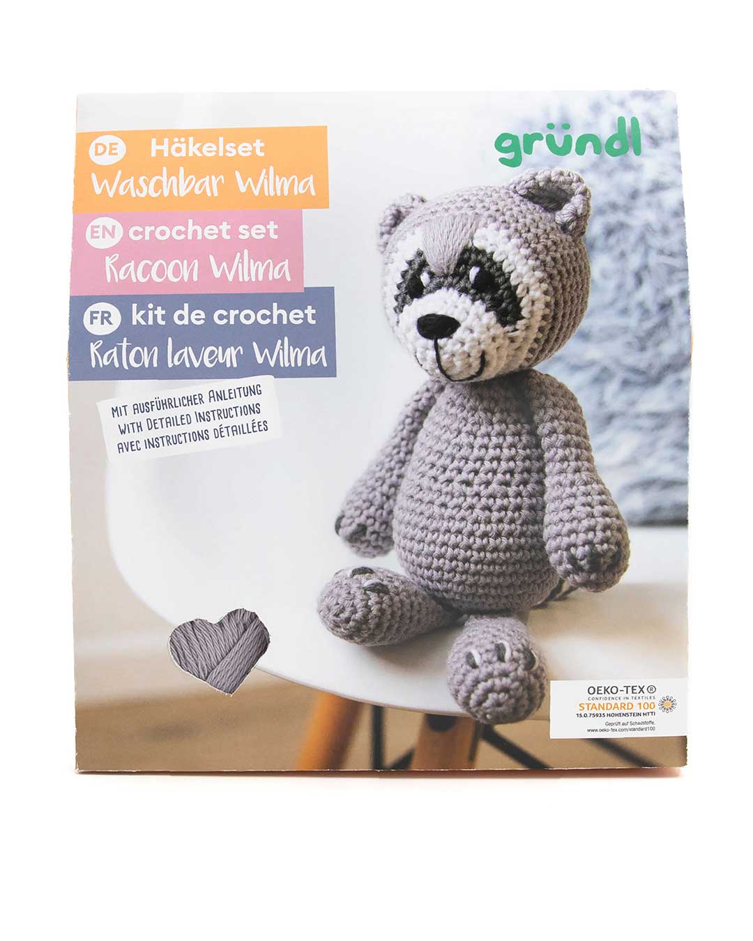 Häkeltiere, Häkelset in BOX - Waschbär