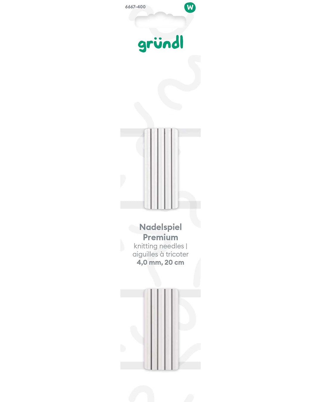 Premium double-pointed needles, 20 cm